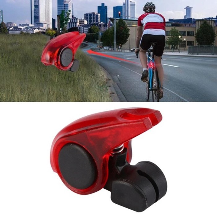 YGRETTE - LED LAMPU REM SEPEDA Bike Brake Light Portable Mini Mount Tail Rear Bicycle Lights