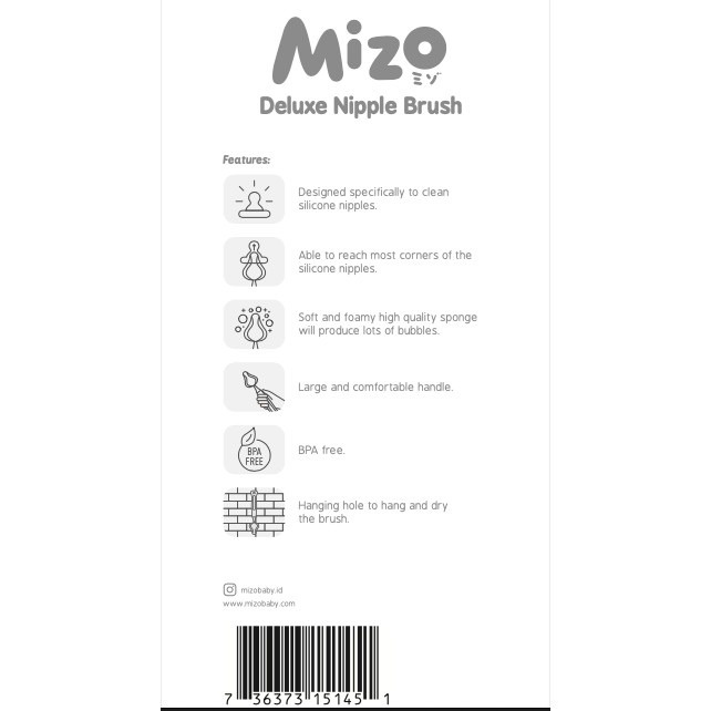 MIZO Deluxe Nipple Cleaning Brush