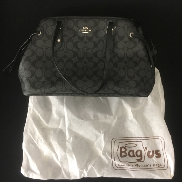 *SOLD*Coach drawstring carryall black