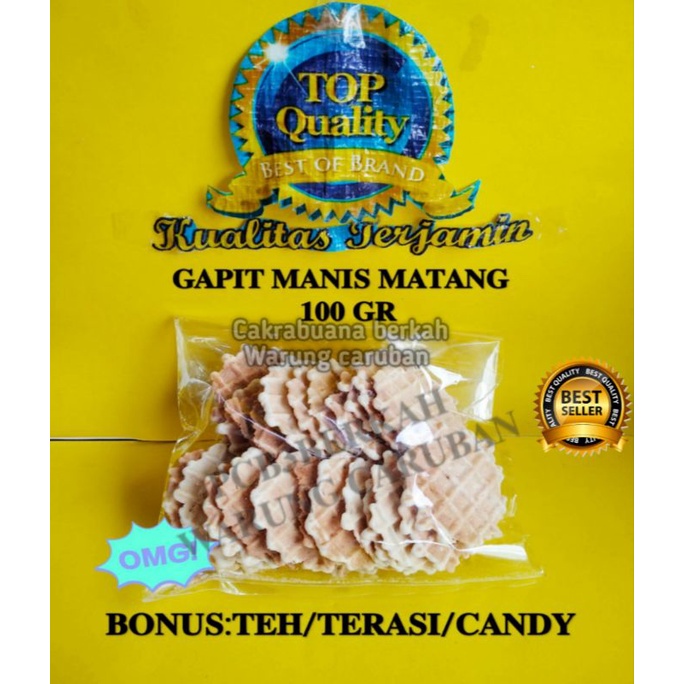

@100GR GAPIT MANIS MATANG KHAS CIREBON BONUS TEH/TERASI/CANDY
