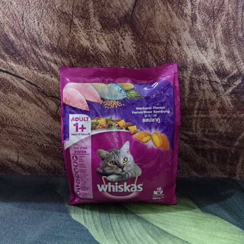 Whiskas Adukt Mackerel 450gr / Makanan kucing dewasa rasa tuna freshpack