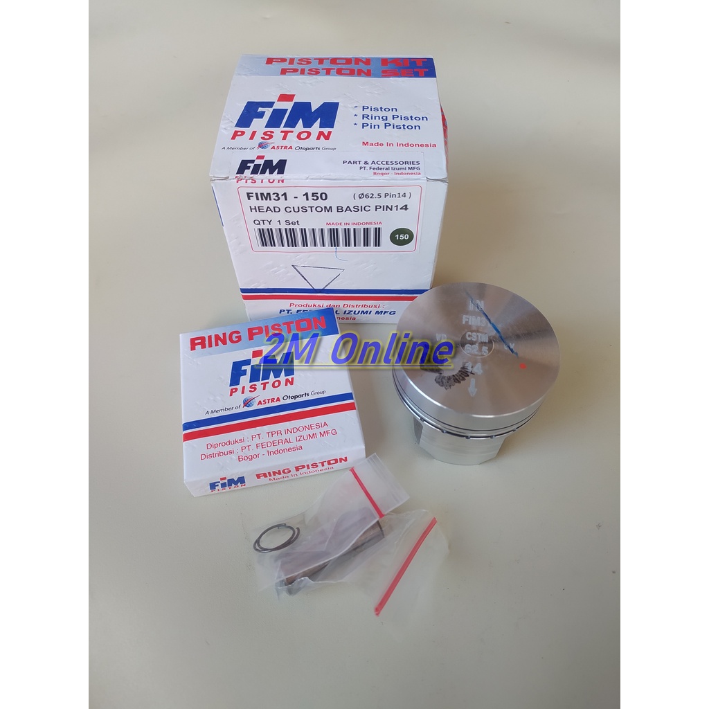 Mm Seher Piston Kit Mentah Dim 62.5 Pen 14 FIM31-150 FIM