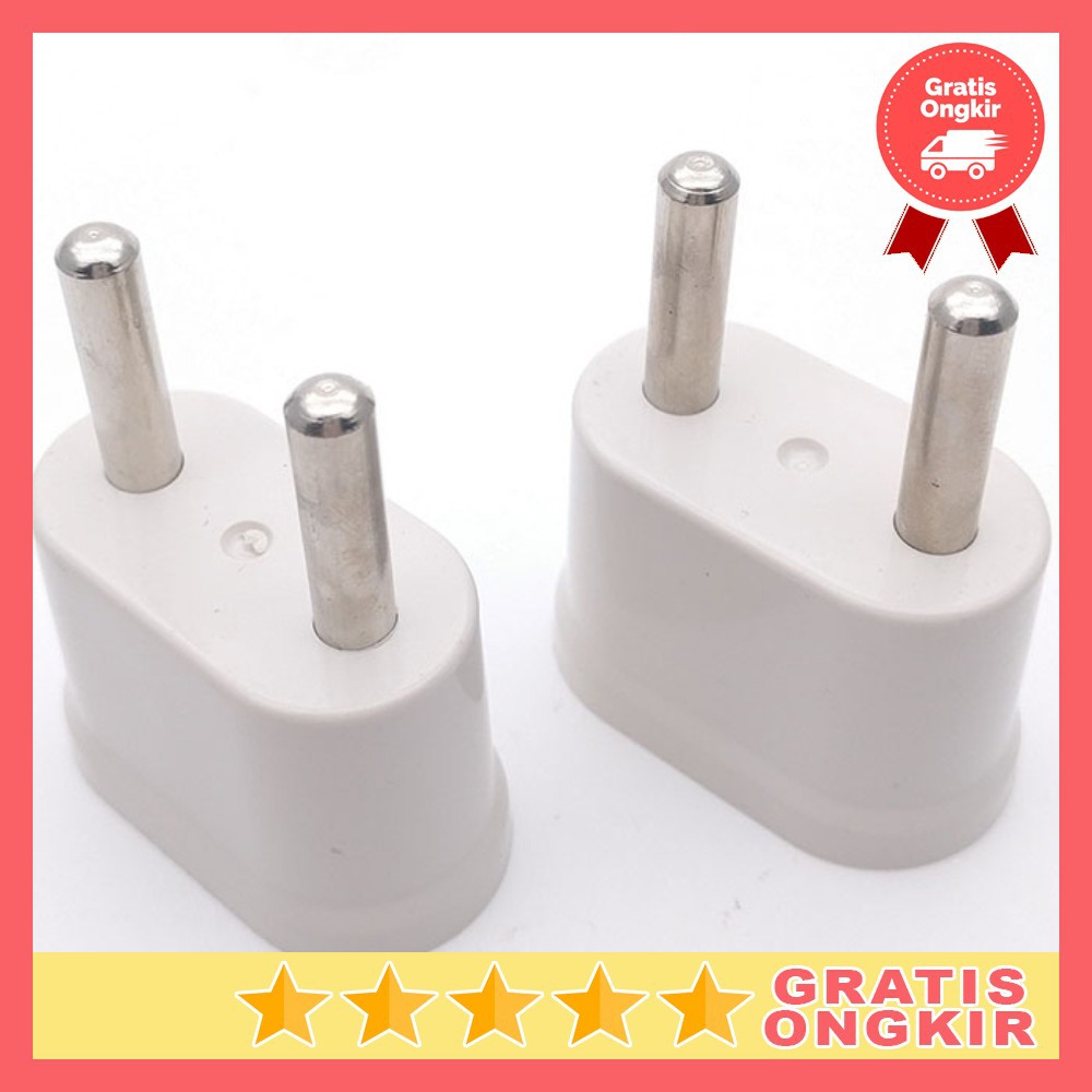 (MAINANKYU) Adapter dan Konverter Travel US to EU 1 PCS - WN-20 - White