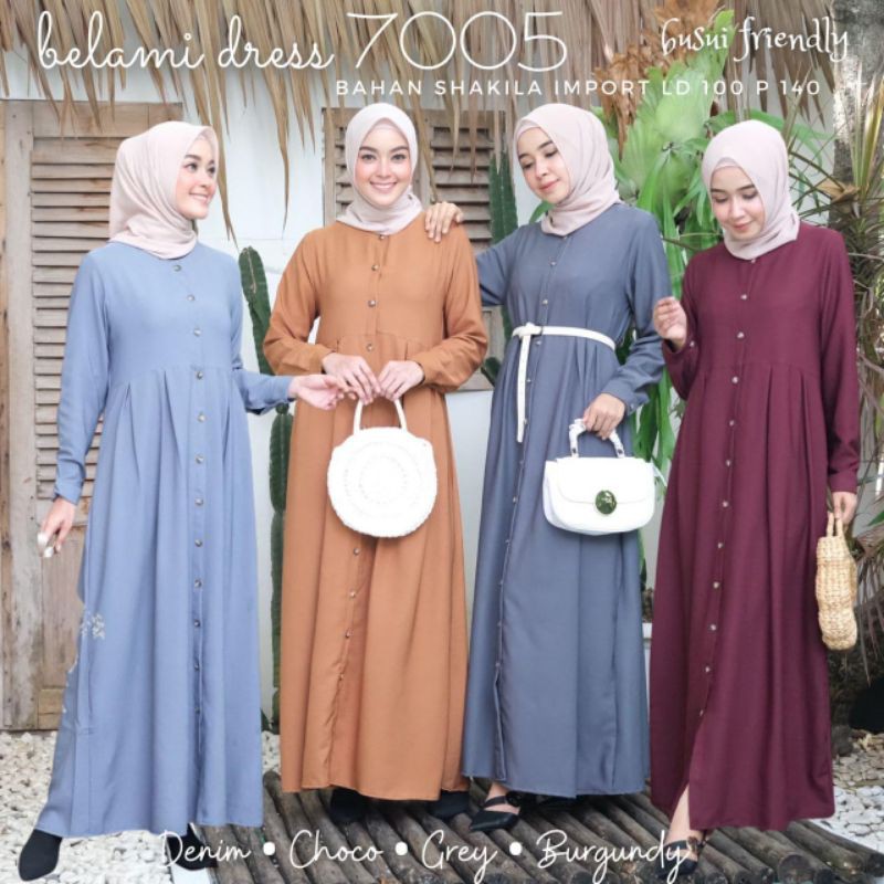 [REAL PICTURE] BELAMI DRESS SHAKILA IMPORT TANAH ABANG PGMTA METRO GROSIR SUPPLIER KONVEKSI RESELLER