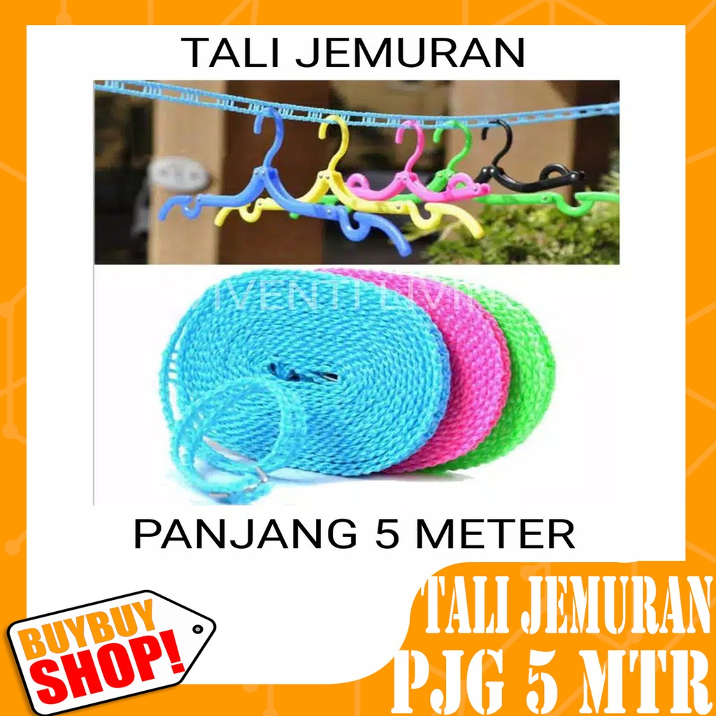 tali jemuran baju praktis / Jemuran Laundry  /Perlengkapan Rumah/Alat Pemeliharaan Rumah/Jemuran