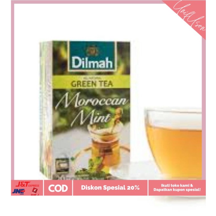 

⭐COD⭐ Dilmah Moroccan Mint Green Tea Teh Hijau Mint Moroko