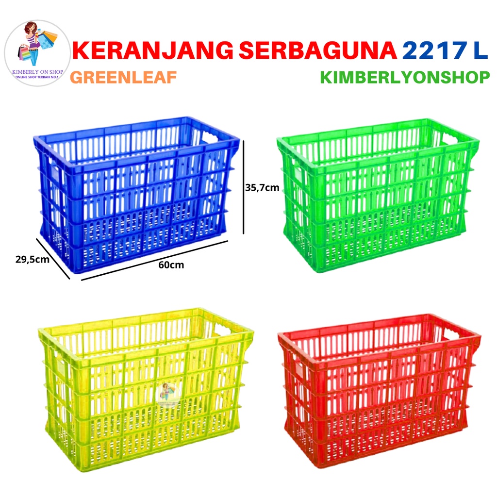 Keranjang Industri Container Rak Piring 10 Inch 2217 L Green Leaf