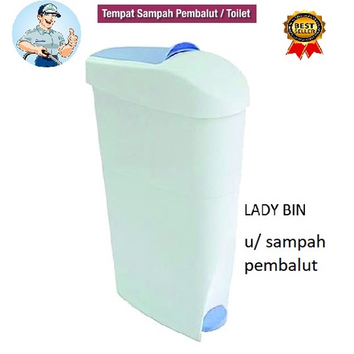 Lady Sanitary Bin White