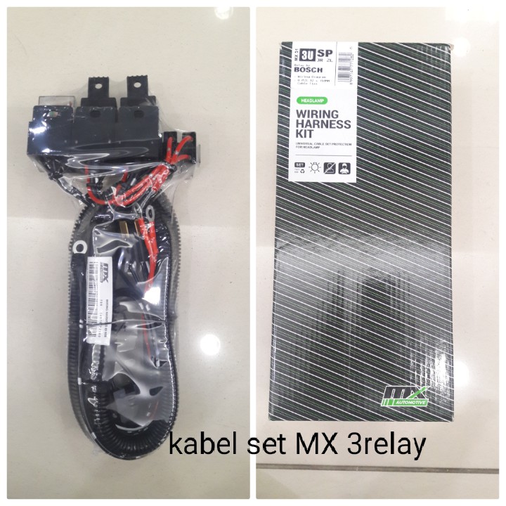 KABEL SET RELAY BOSCH 3 RELAY LAMPU MOBIL H4