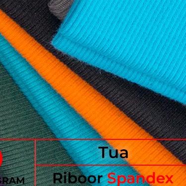 ❊ Kain Bahan Rib Jaket Rib bur Spandex Cotton Warna Tua ✬