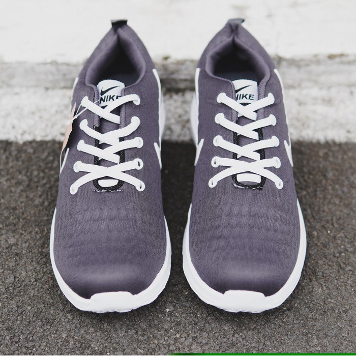 SNEAKERS PRIA SEPATU OLAHRAGA JOGGING NIKE ROSHERUN PRO ABU/GREY RUNNING OUTDOOR FITNESS RINGAN