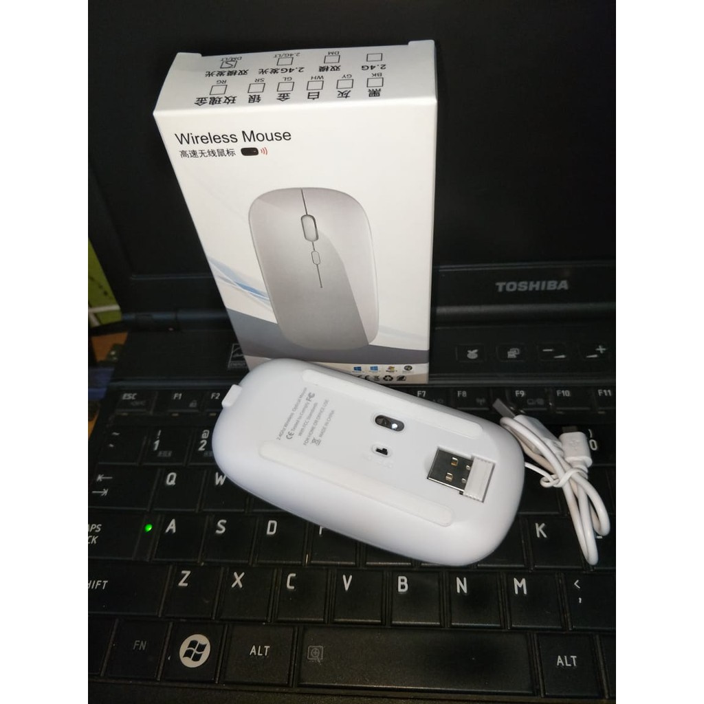 promo mouse wireles silent click ricarging ultar slim bisa dis cash