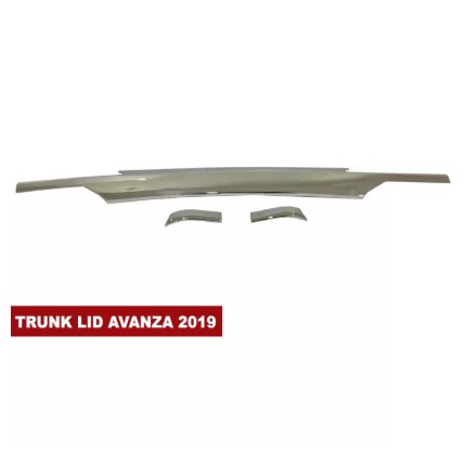 LIS BELAKANG / REAR TRUNK STREAMER TOYOTA AVANZA 2019 CHROME 3 PCS