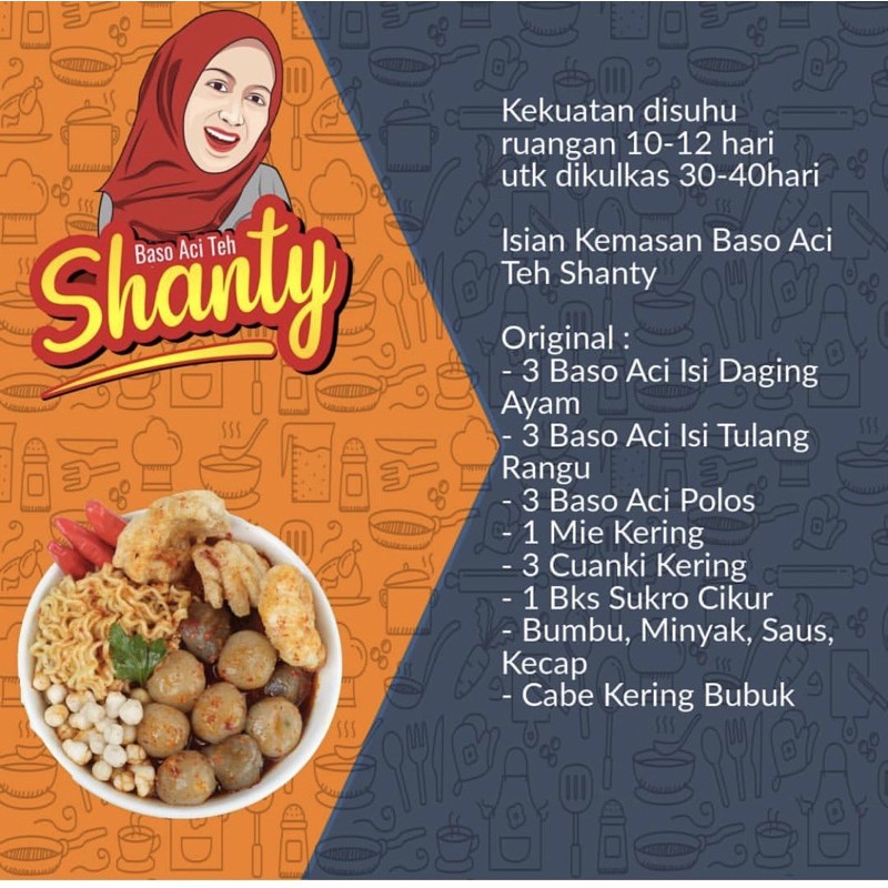 Teh Shanty Baso Aci original boci yamin teh shanty Khas Garut Tulang Rangu Pedas all varian Baso kampung nyemek