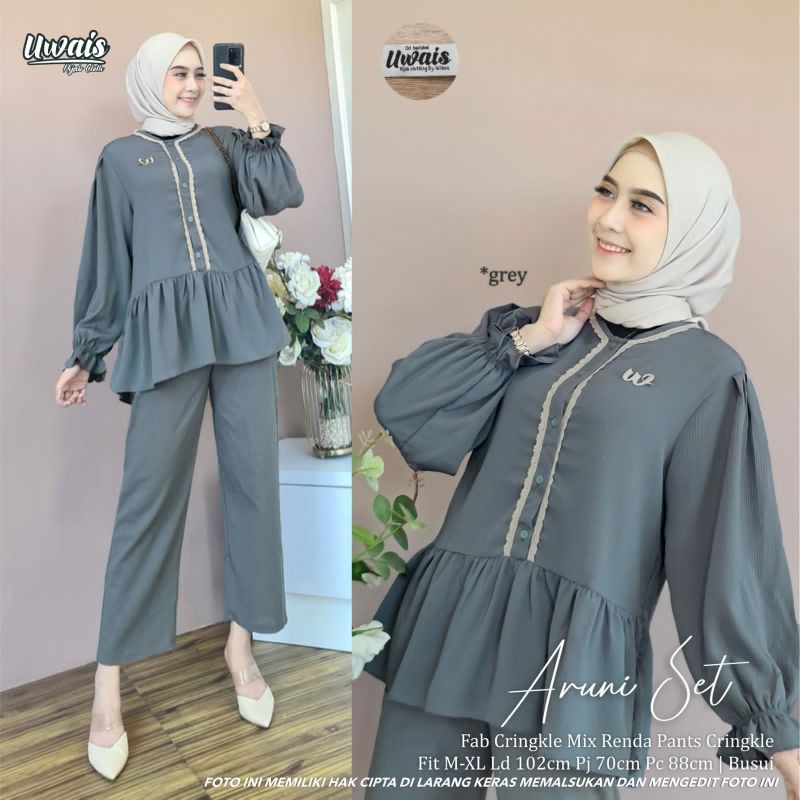 Aruni One Set Original By Uwais Berlabel [100% Original]