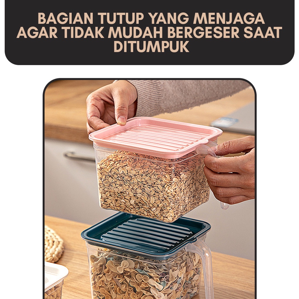 TEMPAT PENYIMPANAN MAKANAN DAPUR | FOOD STORAGE DENGAN GAGANG | KOTAK PENYIMPANAN KULKAS