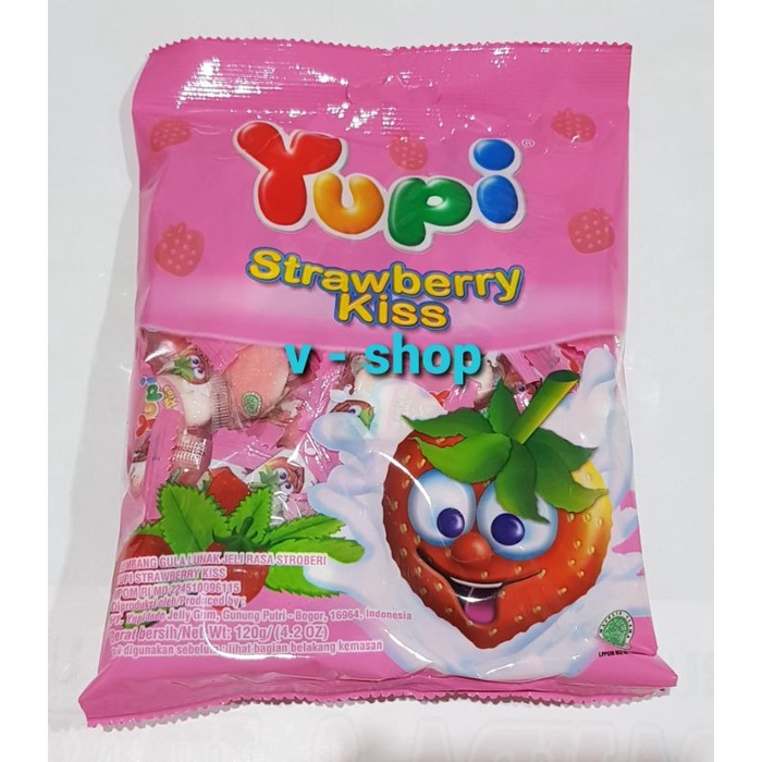 

Permen Yupi Strawberry Kiss 120gr