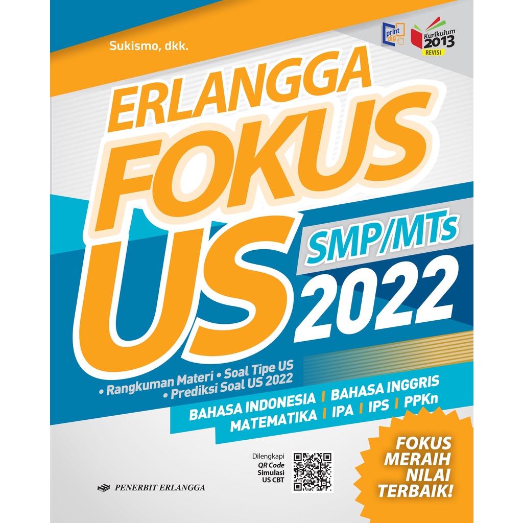 FOKUS US 2022 SMP/MTS KELAS 9 BUKU BARU DAN 100% ORIGINAL PENERBIT ERLANGGA