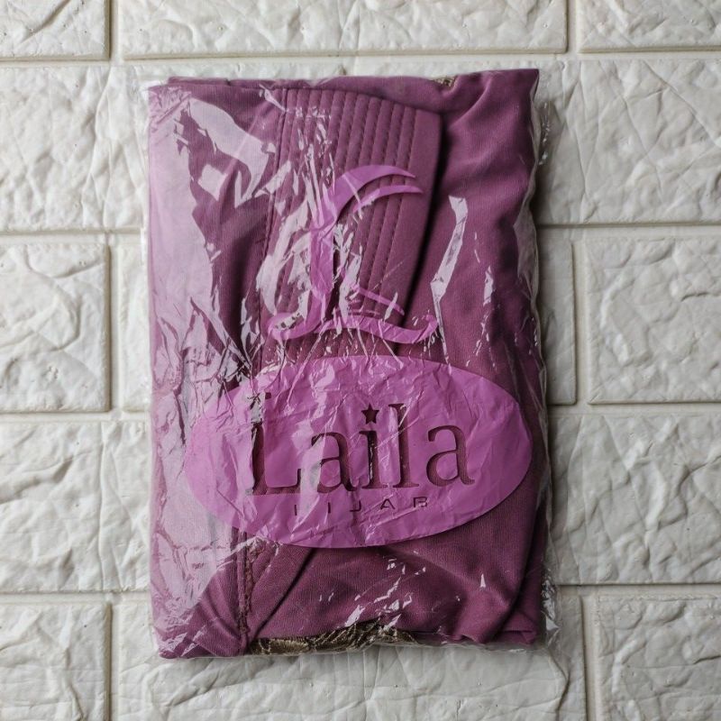 JILBAB INSTAN CASIL LAILA LIST TEPI FULL RENDA-Pink Salem