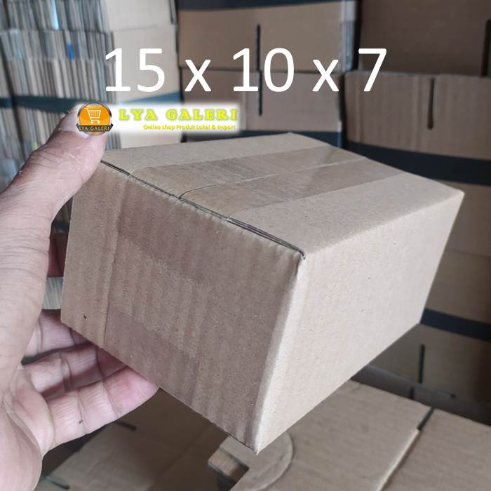 Karton Box Kardus Packing Uk.15x10x7 cm Luar Polos Dalam Ada Tulisan-4
