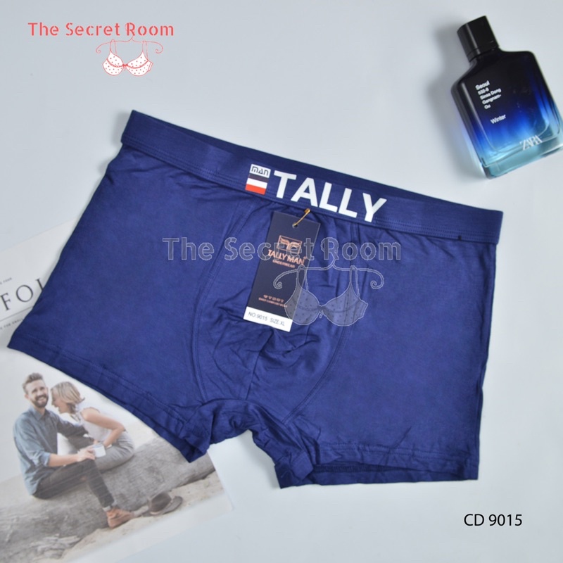 TALLY CD CELANA DALAM BOXER COWOK PRIA 9015 I BAHAN KATUN I SIZE M - XXL | HARGA PER PCS