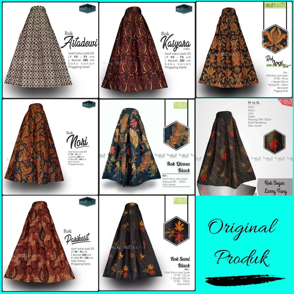 Rok Batik original Pekalongan garansi harga termurah Rok Batik Modern klok Bawahan Batik Ori By SVJ-2
