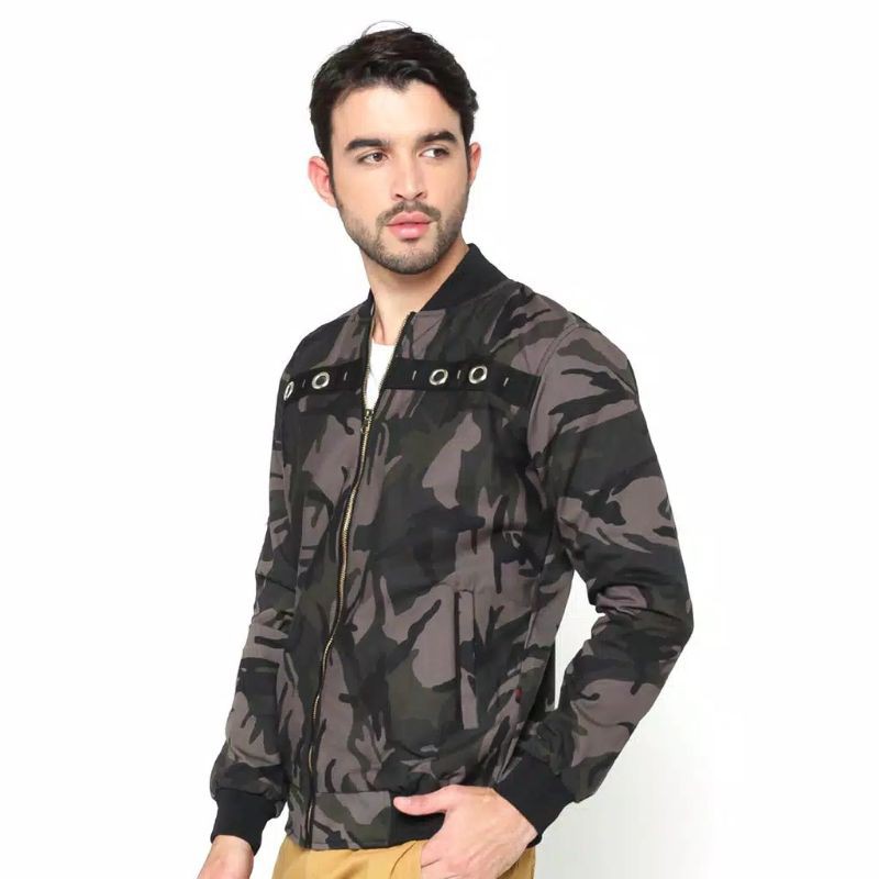 Jaket Loreng Pria Camo Tentara Army Terbaru Milenial Premium Original