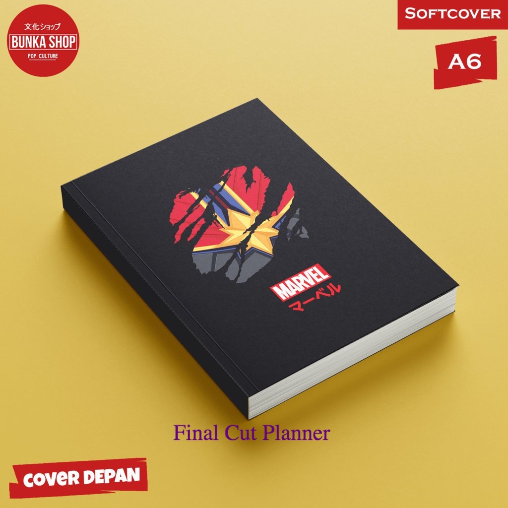 

Pocket Note Marvel Avengers Captain America Logo Softcover A6 Buku Tulis Catatan Notes Agenda Planner Jurnal