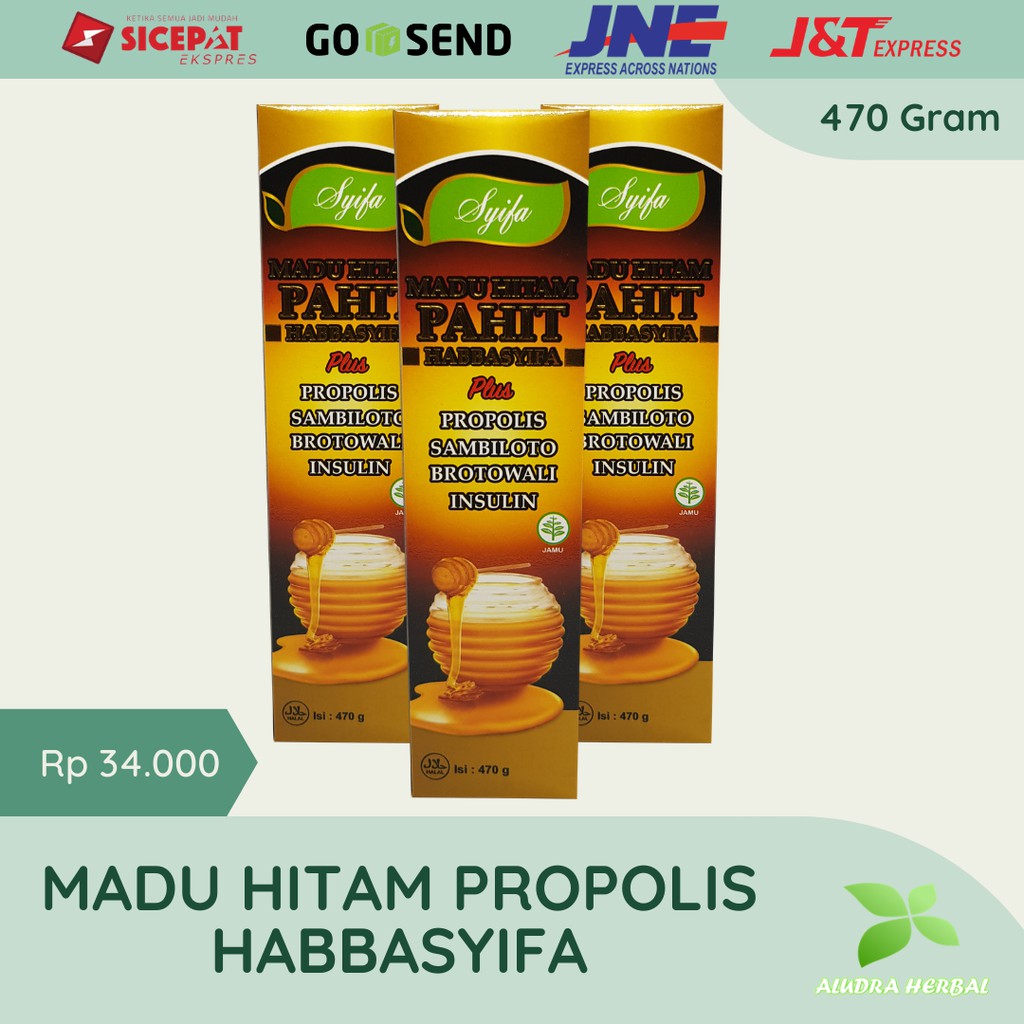 

Madu Hitam Propolis Habbasyifa 470 gr Syifa Asli Original