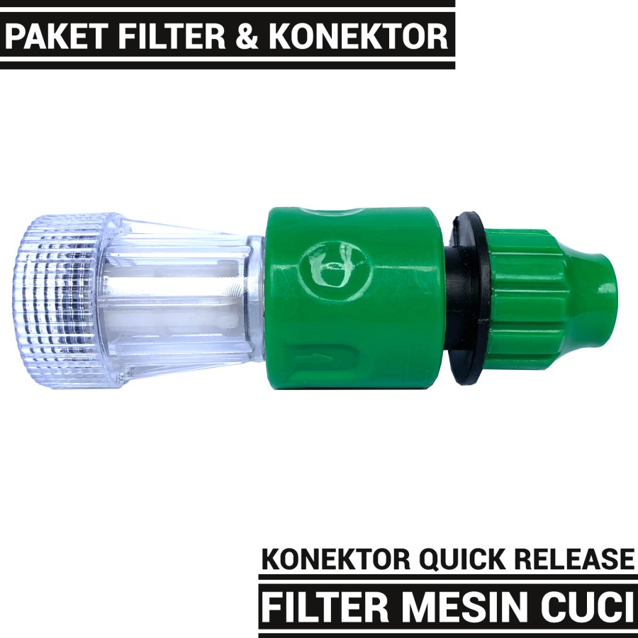 Paket filter Mesin cuci Konektor Quick release + Quick release Selang