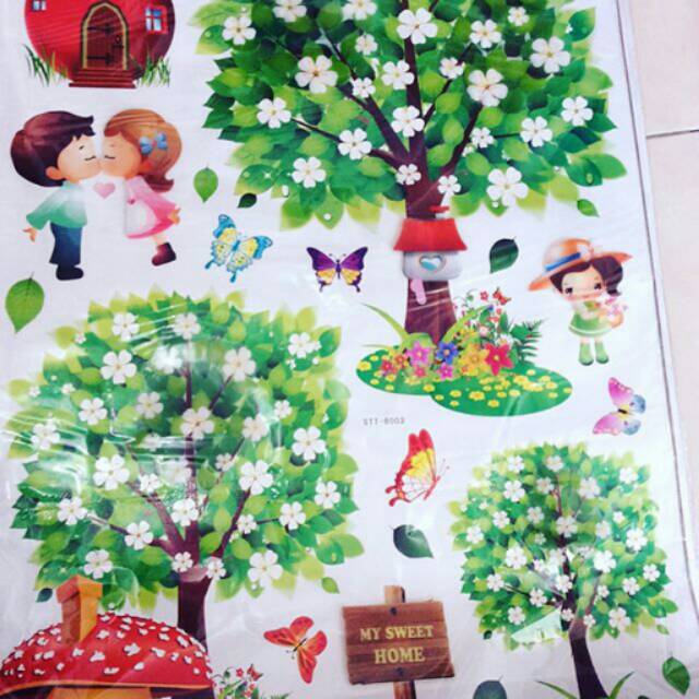 Wallpaper wall sticker 3 dimensi