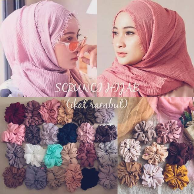 Scrunchie ikat rambut  cepol hijab  jumbo ikat rambut  