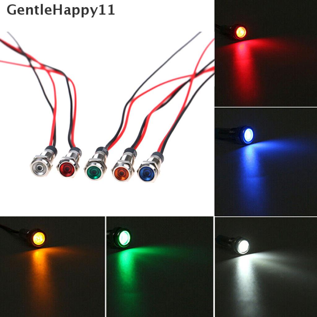 Gentlehappy 5x Mobil Perahu 12V-24V 6mm Lampu Indikator LED Dash Dashboard Panel Warning Lamp