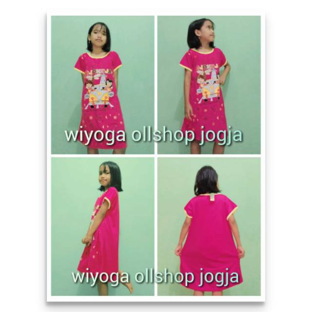 daster anak khas jogja bahan adem | daster kaos anak perempuan oleh oleh jogja murah / daster kaos