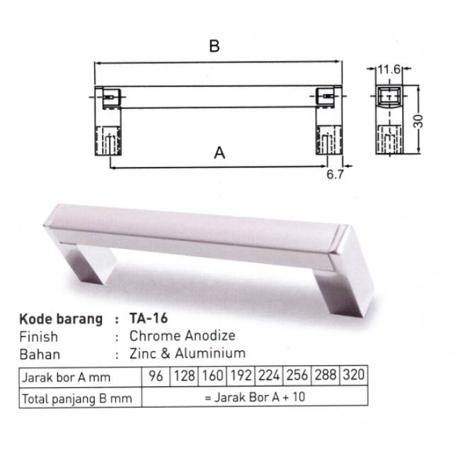  Handle  Aluminium  Laci Pintu  Lemari  Drawer Pull Furniture 