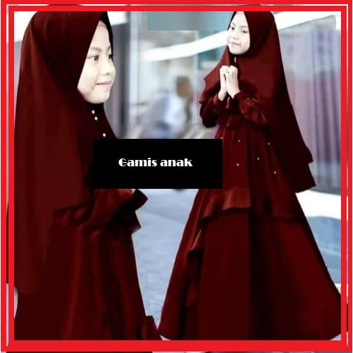 SET ALES SYARI KIDS BO Baju Gamis Syari Anak Perempuan Model Terbaru 2020 Baju Anak Umur 10-12 Tahun