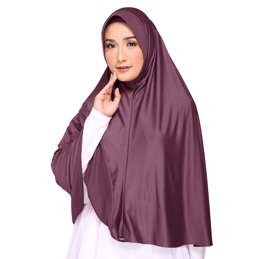 Jilbab Instan Jumbo Bergo Elzatta Zaria XL Axcella-Ungu - 613