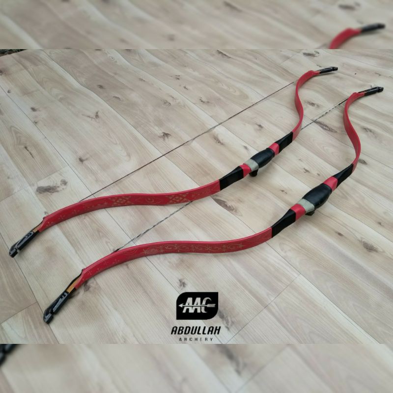 Busur Horsebow Turkis Bending Bungkus Kulit Asli