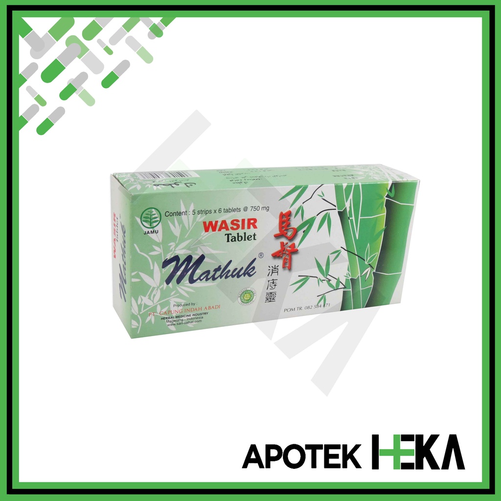 Mathuk Wasir Box isi 5x6 Tablet - Herbal Mengurangi Gejala Wasir (SEMARANG)