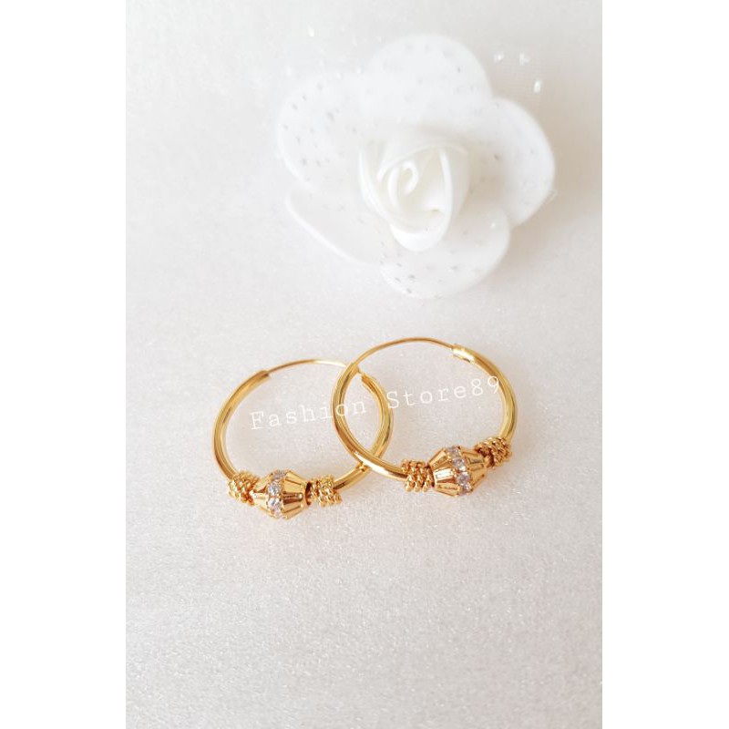 Anting Xuping Model bulatan Diameter 2.3cm impor fashion xuping lapis emas bestseller paling laris