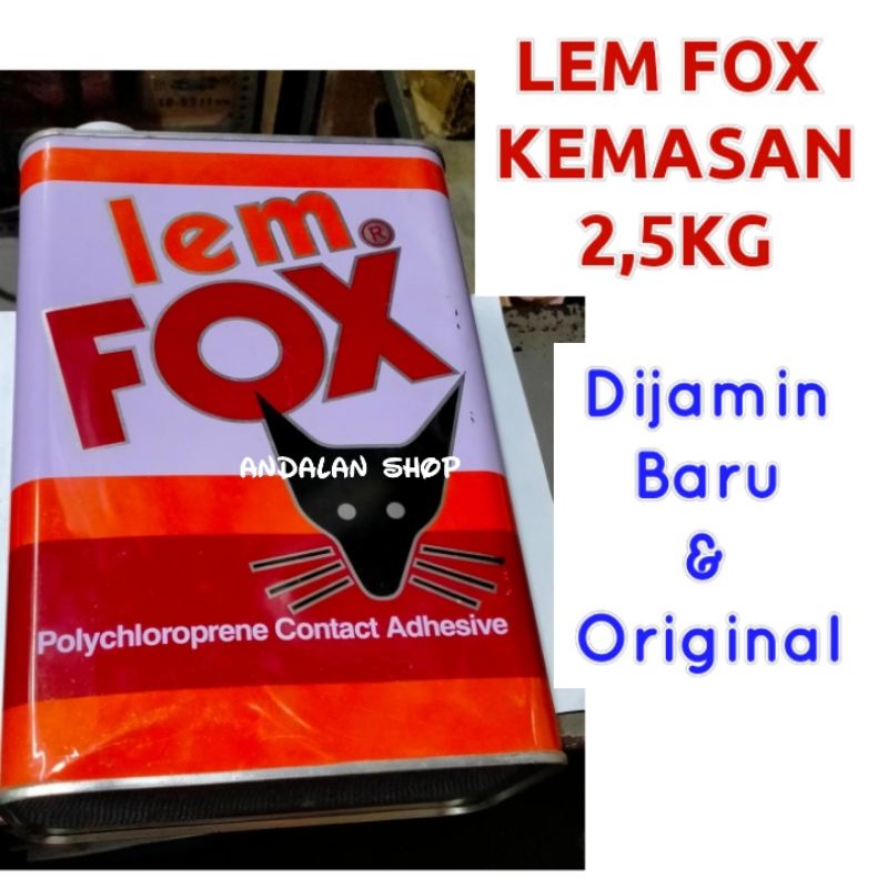 

lem fox kuning 2,5kg promo/ lem fox super murah galon