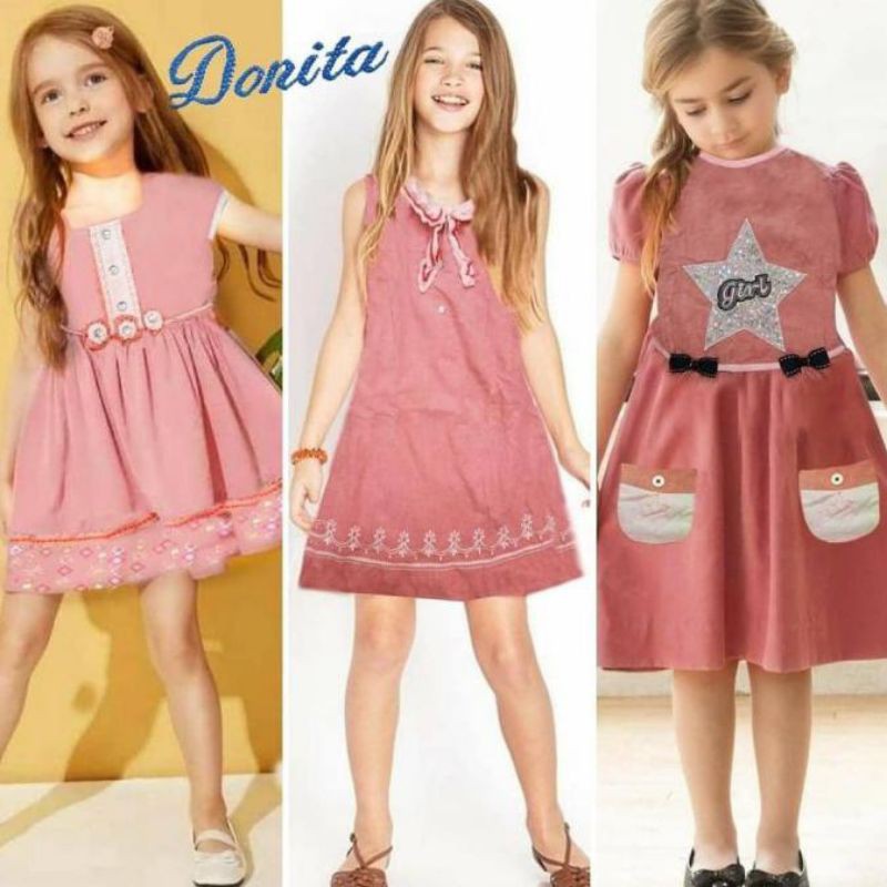 Donita dres anak perempuan murah berkualitas original premium New