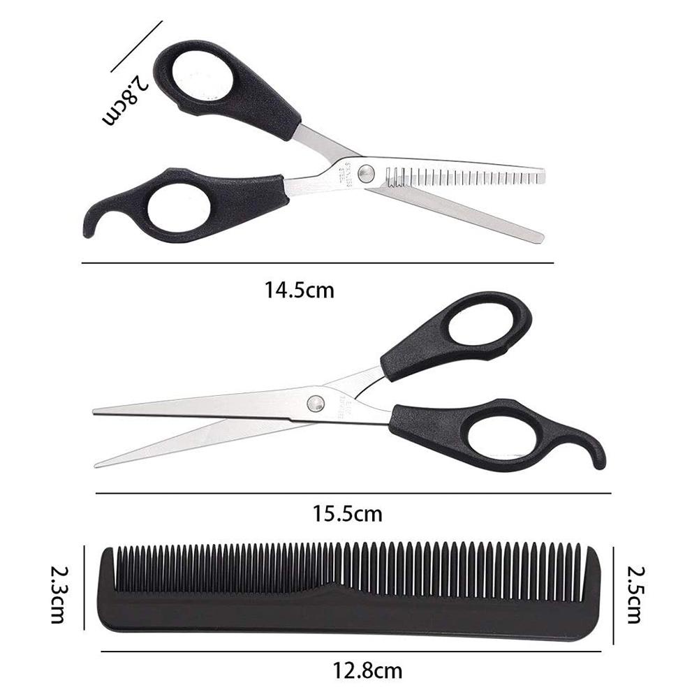 FREE SISIR + Gunting Rambut Set 3 in 1 / Alat Potong Rambut 3pcs Gunting Sisir Sasak / Peralatan Styling Hair MURAH (COD)