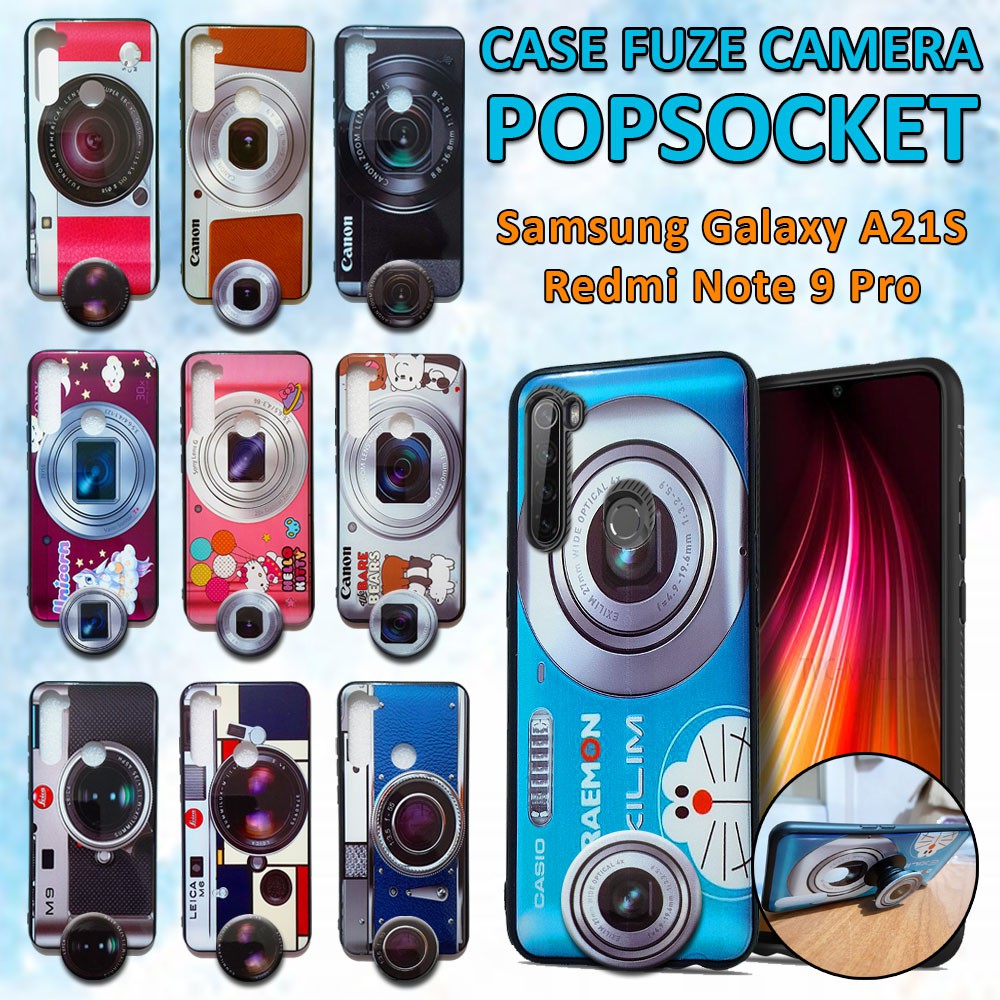 Case Samsung A21S  Fuze Casing Camera FREE Popsocket