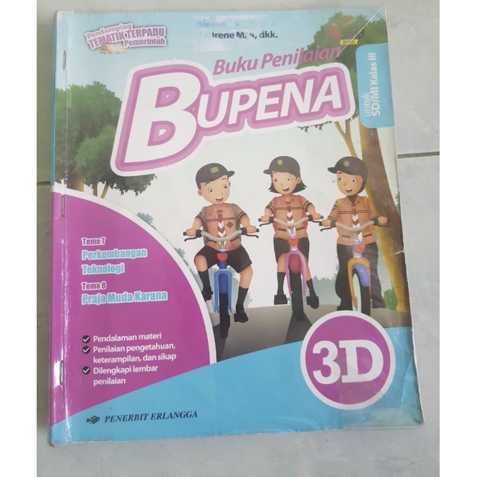 Buku pelajaran Bupena ErlanggaBekas kelas 3D SD