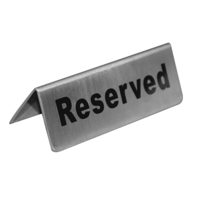 

Papan Petunjuk Meja Reserved