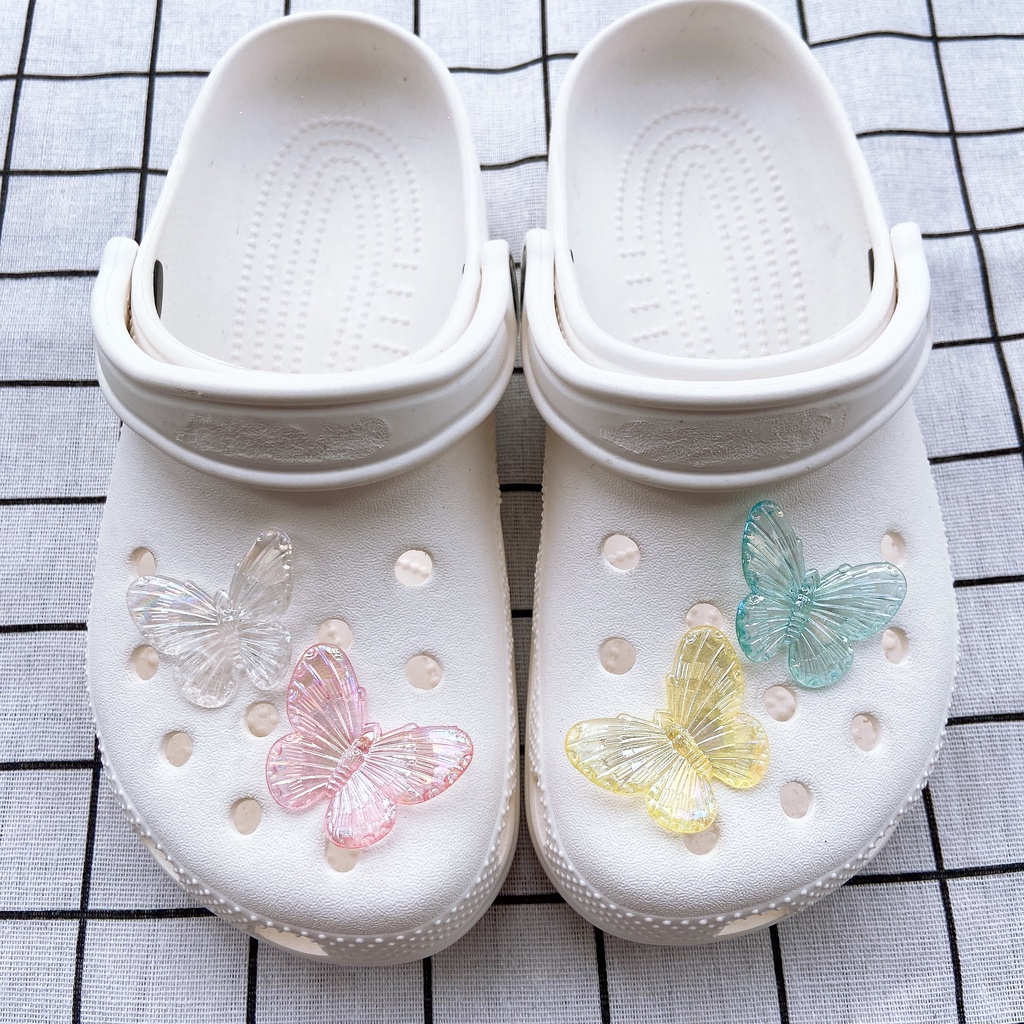 Charms Butterfly Suit Crocs Jibz Untuk Aksesoris Dekorasi Sepatu Wanita