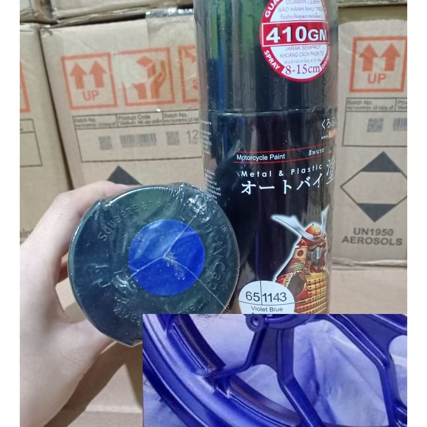 Samurai Paint Kurobushi Cat Semprot Pilox Pilok 1143** Violet Blue / Ungu Metalik (1143) 400ml / 400cc