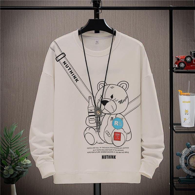 Sweater crewneck pria wanita terbaru BEAR NUTHINK/basic pria wanita termurah kualitas distro