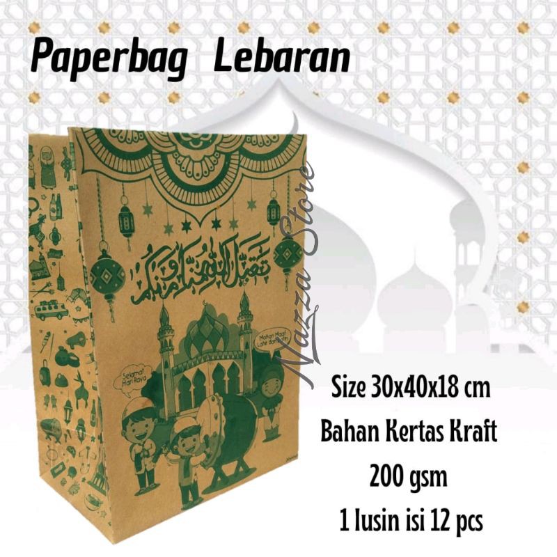 

Paperbag parcel lebaran 30x40x18 cm isi 12 pcs